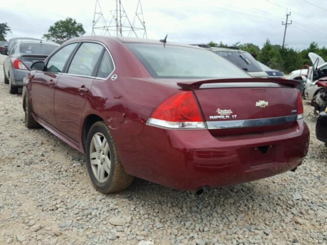 2G1WC57M591213978 - 2009 CHEVROLET IMPALA 2LT RED photo 3