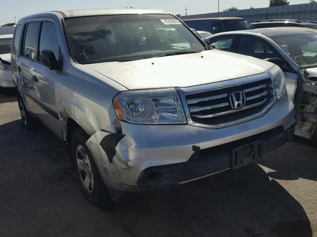 5FNYF3H28CB026957 - 2012 HONDA PILOT LX SILVER photo 1