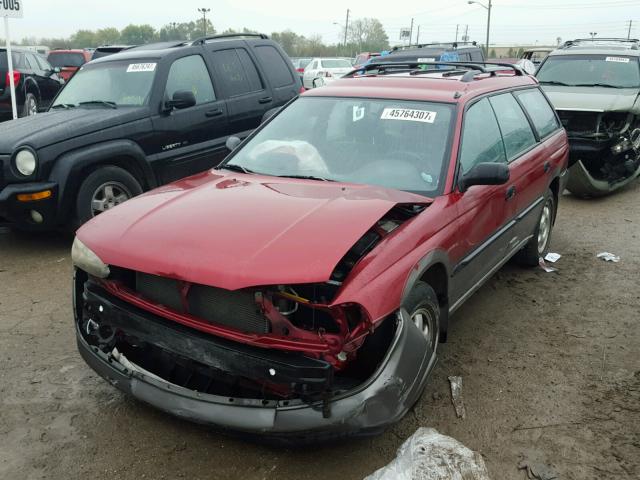 4S3BG6859T7975454 - 1996 SUBARU LEGACY RED photo 2