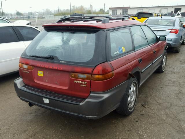 4S3BG6859T7975454 - 1996 SUBARU LEGACY RED photo 4