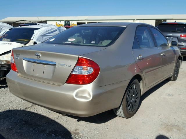 JTDBE32K030169918 - 2003 TOYOTA CAMRY LE GOLD photo 4