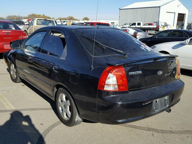 KNAFB161145144835 - 2004 KIA SPECTRA GS BLACK photo 3