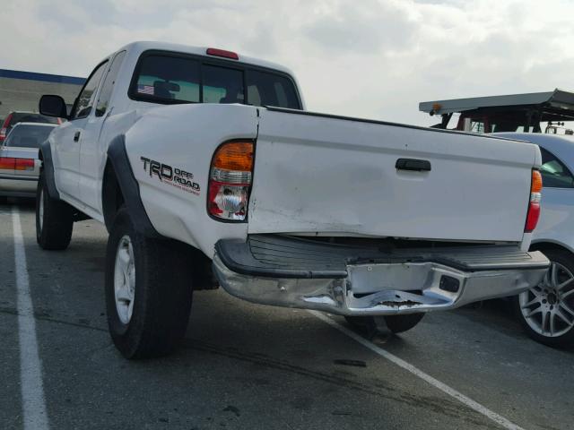 5TEWN72NX4Z345653 - 2004 TOYOTA TACOMA XTR WHITE photo 3