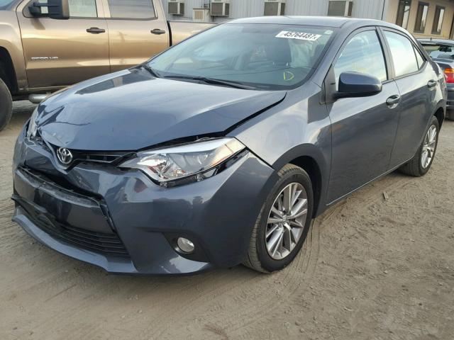 5YFBURHE3FP222337 - 2015 TOYOTA COROLLA L GRAY photo 2