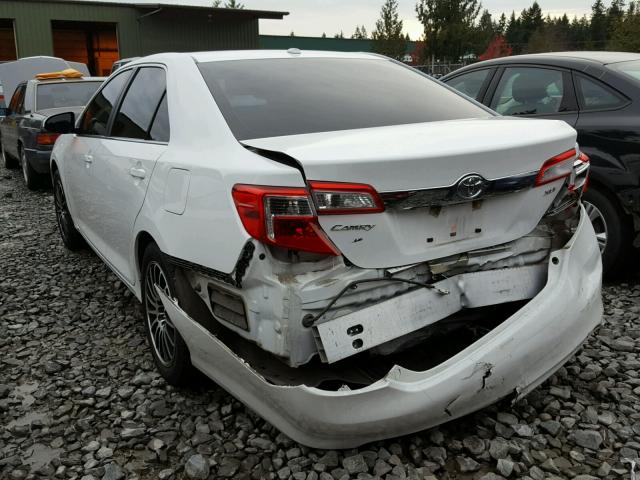 4T4BF1FK5CR234350 - 2012 TOYOTA CAMRY BASE WHITE photo 3