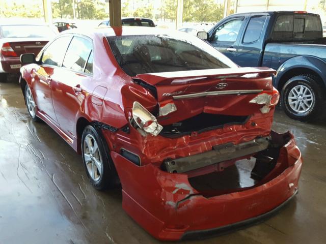 5YFBU4EE2CP018213 - 2012 TOYOTA COROLLA BA RED photo 3