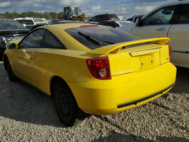 JTDDR32T340170519 - 2004 TOYOTA CELICA GT YELLOW photo 3