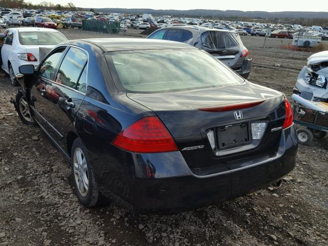 1HGCM55357A108640 - 2007 HONDA ACCORD SE BLACK photo 3