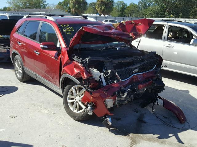 5XYKT3A67EG545201 - 2014 KIA SORENTO LX RED photo 1