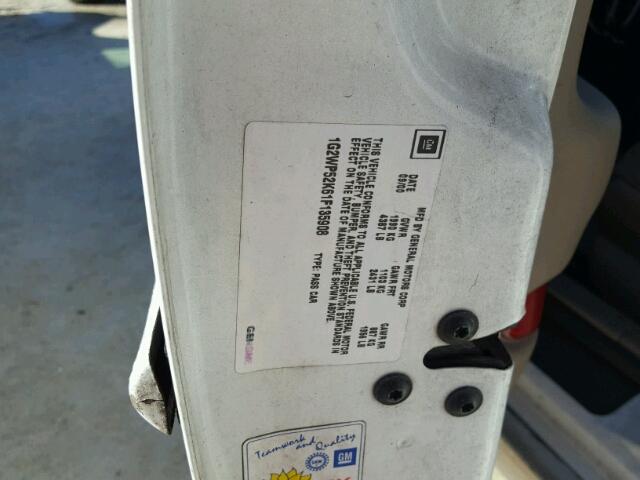 1G2WP52K61F135908 - 2001 PONTIAC GRAND PRIX WHITE photo 10