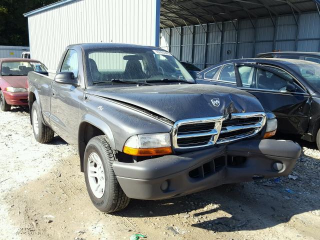 1D7FL16K34S573880 - 2004 DODGE DAKOTA SXT GRAY photo 1