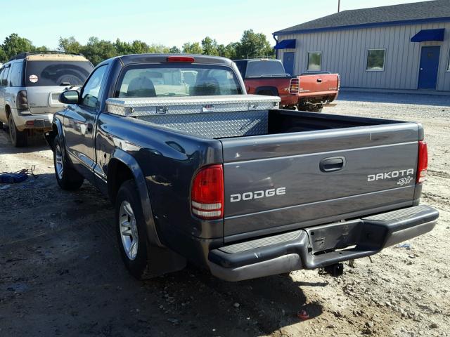 1D7FL16K34S573880 - 2004 DODGE DAKOTA SXT GRAY photo 3