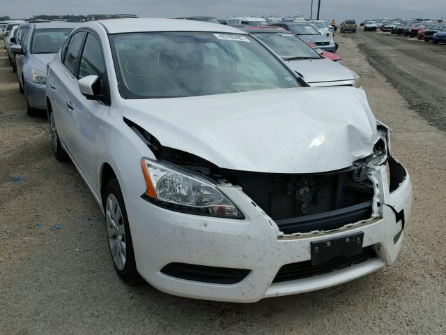 3N1AB7AP4FY243959 - 2015 NISSAN SENTRA S WHITE photo 1