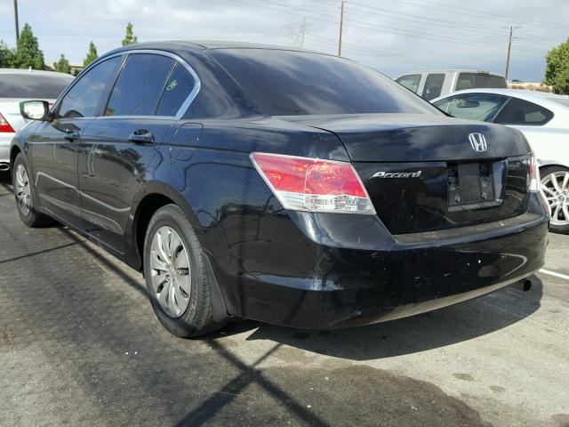 1HGCP26329A201655 - 2009 HONDA ACCORD LX BLACK photo 3