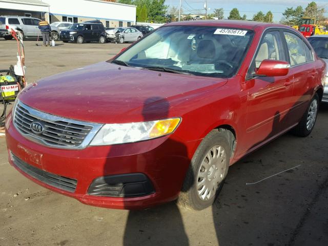 KNAGE228X95298570 - 2009 KIA OPTIMA LX RED photo 2