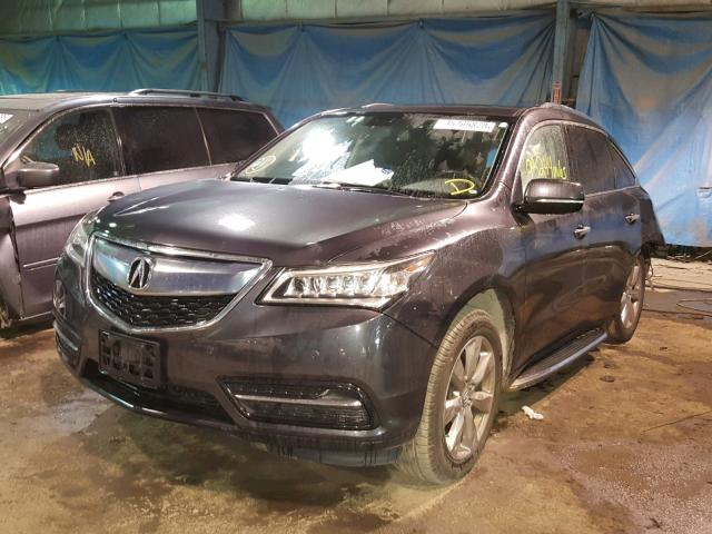 5FRYD4H8XEB031143 - 2014 ACURA MDX ADVANC GRAY photo 2