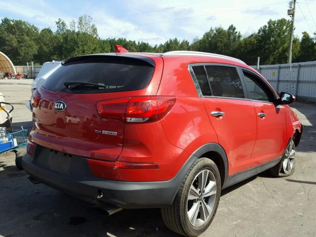 KNDPCCA63E7618468 - 2014 KIA SPORTAGE S RED photo 4