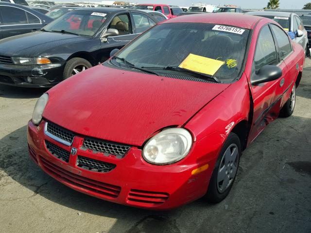 1B3ES26C74D606375 - 2004 DODGE NEON BASE RED photo 2