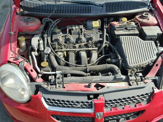 1B3ES26C74D606375 - 2004 DODGE NEON BASE RED photo 7