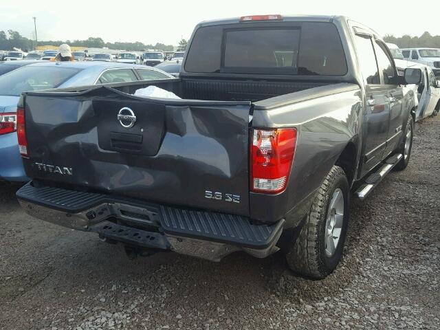 1N6AA07A17N225392 - 2007 NISSAN TITAN XE GRAY photo 4