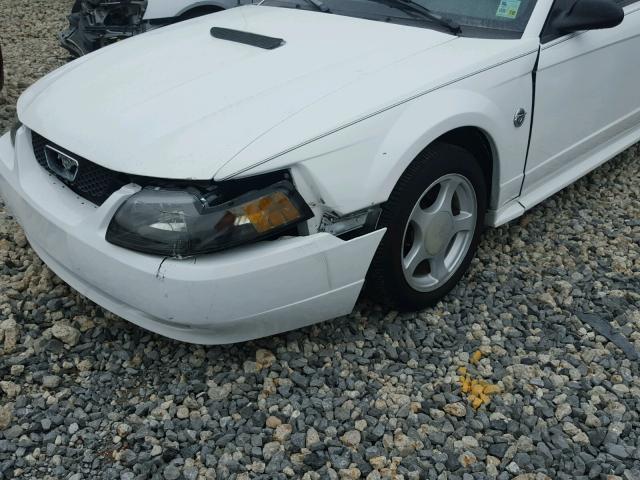 1FAFP40614F205174 - 2004 FORD MUSTANG WHITE photo 9