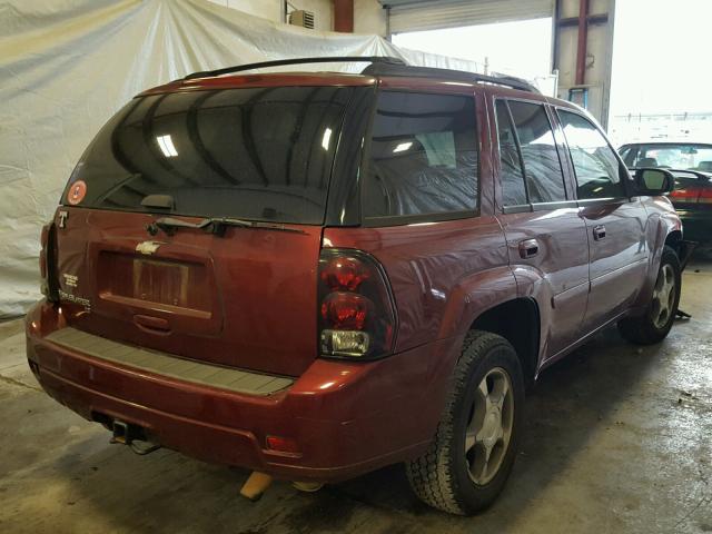 1GNDS13S462272912 - 2006 CHEVROLET TRAILBLAZE MAROON photo 4