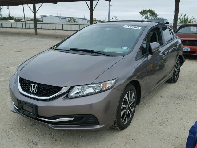 19XFB2F86FE081938 - 2015 HONDA CIVIC EX BROWN photo 2