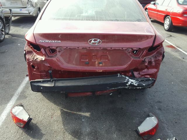 5NPEB4AC2CH428448 - 2012 HYUNDAI SONATA GLS RED photo 9