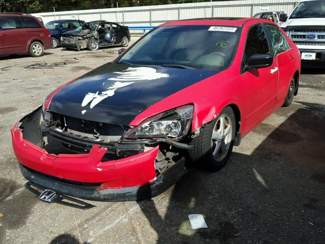 1HGCM56613A074330 - 2003 HONDA ACCORD RED photo 2