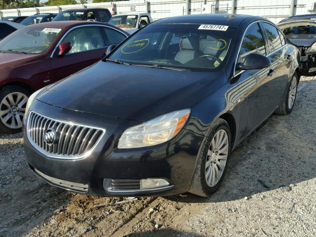 W04GS5EC9B1007917 - 2011 BUICK REGAL CXL BLACK photo 2