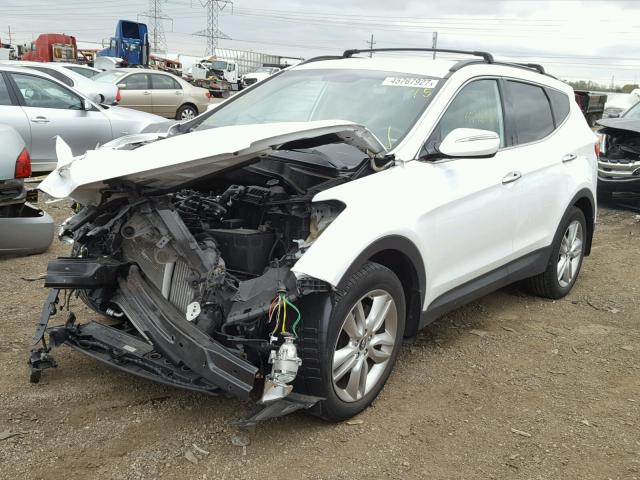 5XYZUDLA3DG090722 - 2013 HYUNDAI SANTA FE S WHITE photo 2