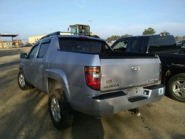 2HJYK165X8H541422 - 2008 HONDA RIDGELINE SILVER photo 3