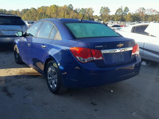 1G1PA5SH1D7152984 - 2013 CHEVROLET CRUZE LS BLUE photo 3