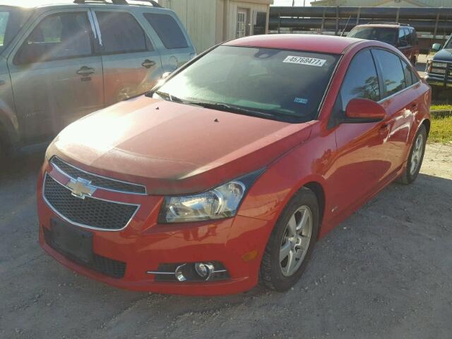 1G1PF5SC3C7230220 - 2012 CHEVROLET CRUZE LT RED photo 2