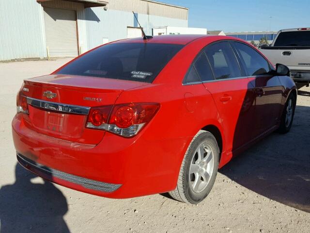 1G1PF5SC3C7230220 - 2012 CHEVROLET CRUZE LT RED photo 4