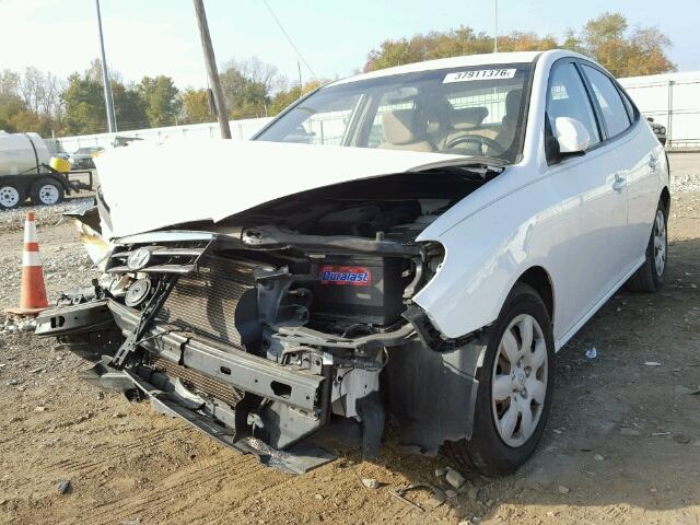 KMHDU46D47U181237 - 2007 HYUNDAI ELANTRA WHITE photo 2