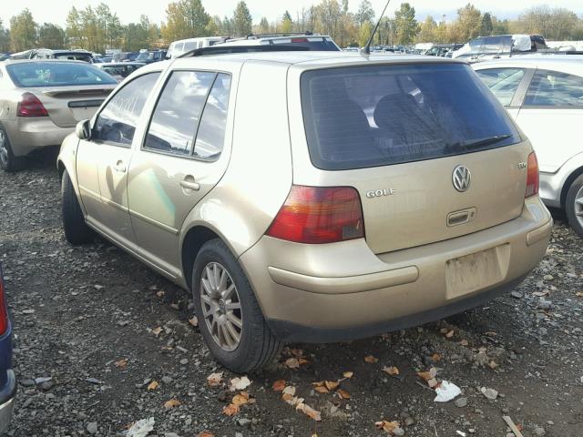 9BWGP61J634057374 - 2003 VOLKSWAGEN GOLF GLS T GOLD photo 3