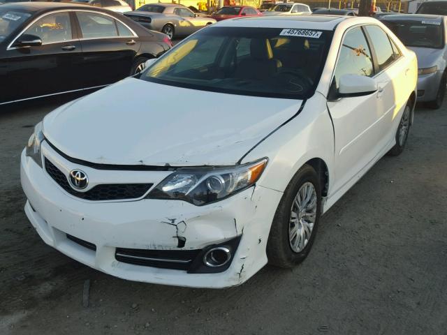 4T1BF1FK2DU688423 - 2013 TOYOTA CAMRY L WHITE photo 2