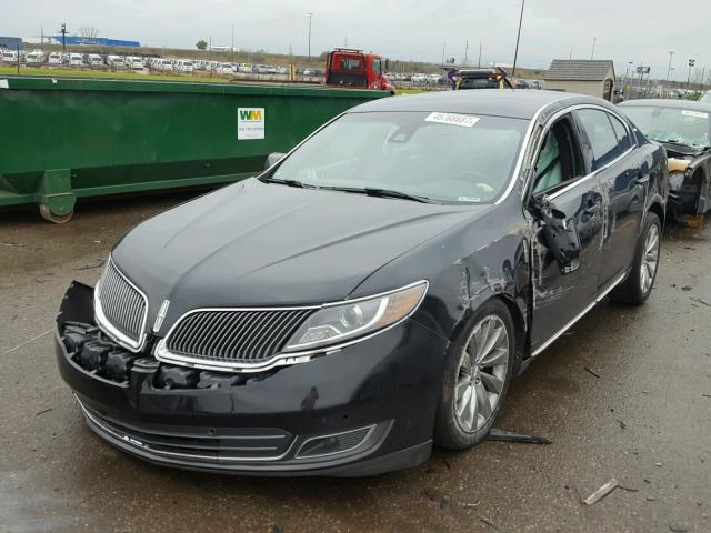 1LNHL9DK2EG609742 - 2014 LINCOLN MKS BLACK photo 2