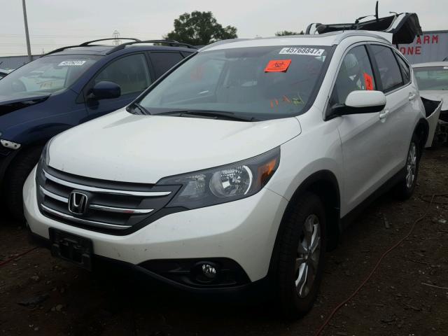 5J6RM4H70CL040841 - 2012 HONDA CR-V EXL WHITE photo 2