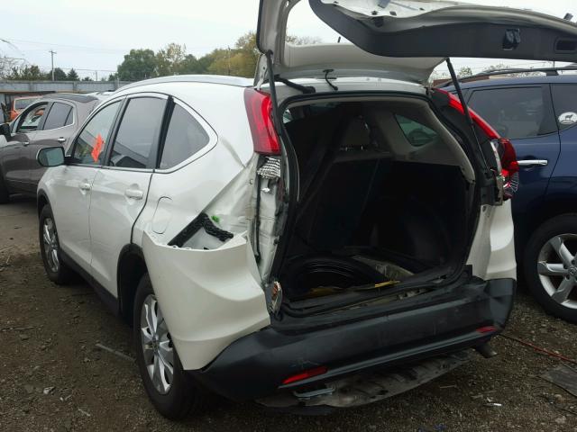 5J6RM4H70CL040841 - 2012 HONDA CR-V EXL WHITE photo 3