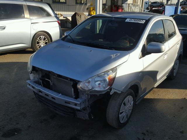 ML32A3HJ1FH035518 - 2015 MITSUBISHI MIRAGE DE SILVER photo 2