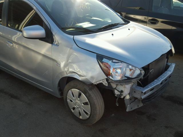 ML32A3HJ1FH035518 - 2015 MITSUBISHI MIRAGE DE SILVER photo 9