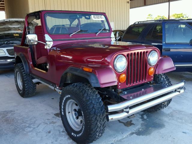 1JCCF87E9GT016720 - 1986 JEEP JEEP CJ7 BURGUNDY photo 1