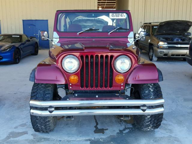 1JCCF87E9GT016720 - 1986 JEEP JEEP CJ7 BURGUNDY photo 10