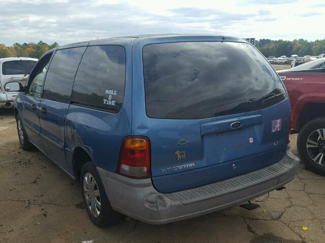 2FMZA50472BB92566 - 2002 FORD WINDSTAR BLUE photo 3