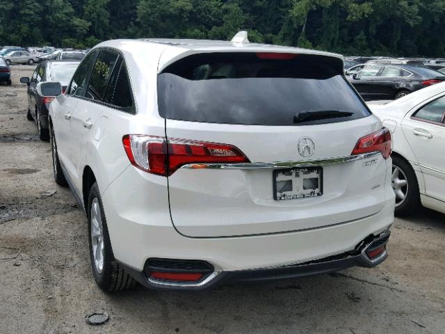 5J8TB4H5XJL006257 - 2018 ACURA RDX TECHNO WHITE photo 3