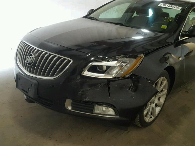 2G4GZ5GV6B9215003 - 2011 BUICK REGAL CXL BLACK photo 9