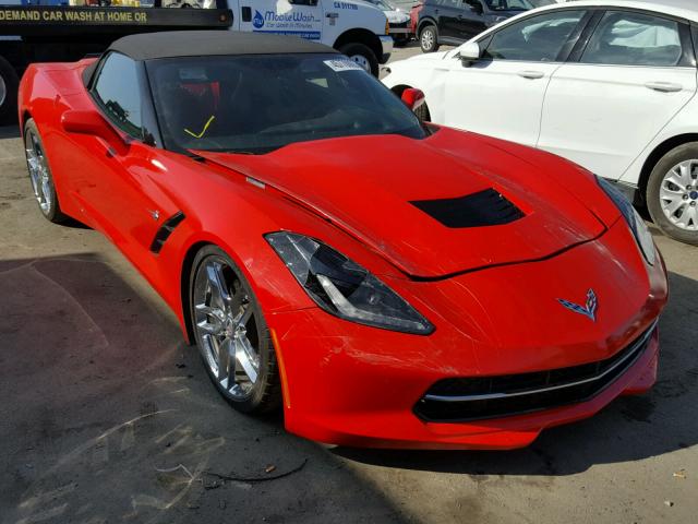 1G1YF3D74J5105079 - 2018 CHEVROLET CORVETTE S RED photo 1