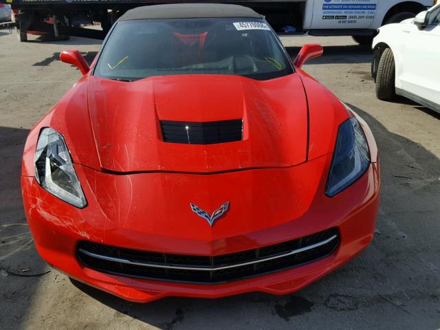 1G1YF3D74J5105079 - 2018 CHEVROLET CORVETTE S RED photo 9